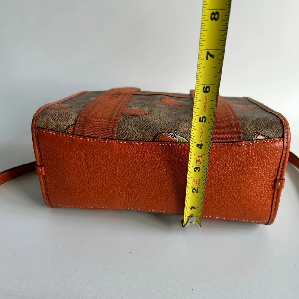 Coach Smith Tote 24 Orange Print Signature Canvas Crossbody Handbag CAR81